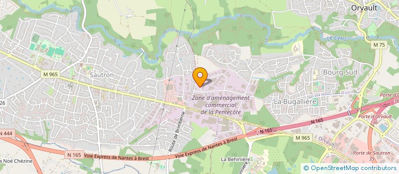 localisation de l'entreprise A.S.E. à ORVAULT