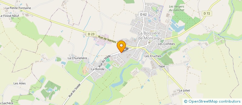 localisation de l'entreprise A.S.E IMMO  LA BOISSIERE-DE-MONTAIGU