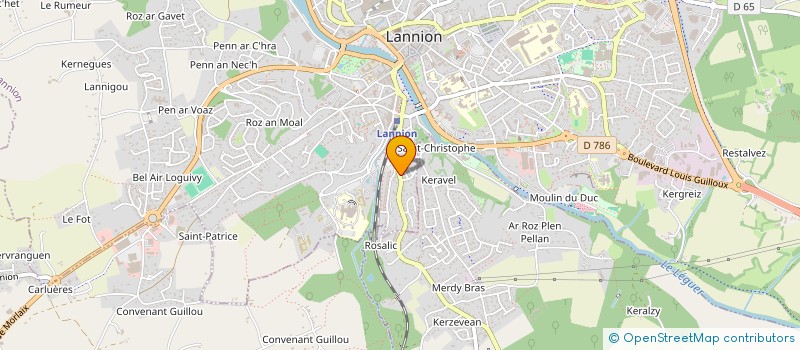 localisation de l'entreprise A.S.E.L.P. à LANNION