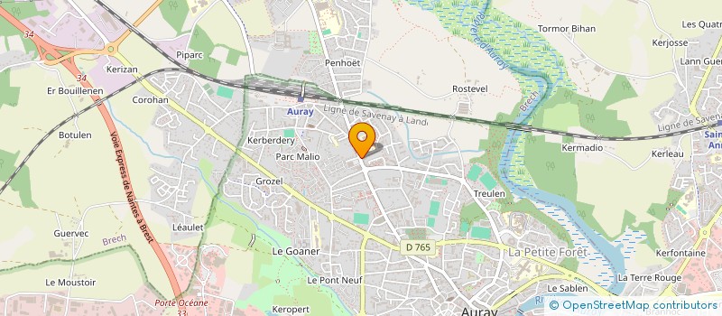 localisation de l'entreprise A.S.E MOTO à AURAY