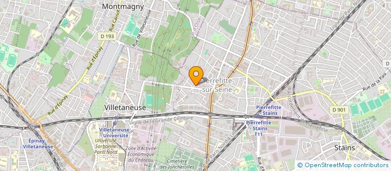 localisation de l'entreprise A.S ELEC à PIERREFITTE-SUR-SEINE