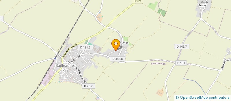 localisation de l'entreprise A.S.F à BAILLEAU-LE-PIN