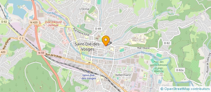 localisation de l'entreprise A.S.F. à SAINT-DIE-DES-VOSGES