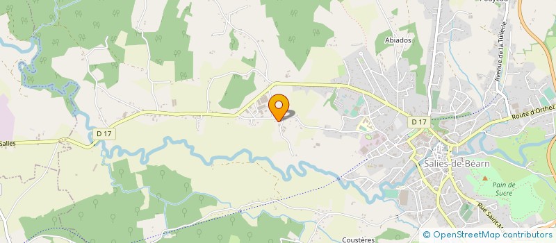 localisation de l'entreprise A.S.G. à SALIES-DE-BEARN