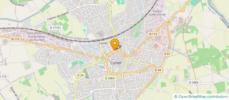 localisation de l'entreprise A.S.G. SECURITE  LUNEL