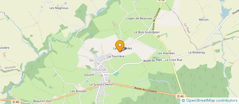 localisation de l'entreprise A-S GORBINET  VOUSSAC