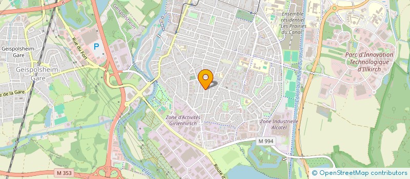 localisation de l'entreprise A.S.I  ILLKIRCH-GRAFFENSTADEN