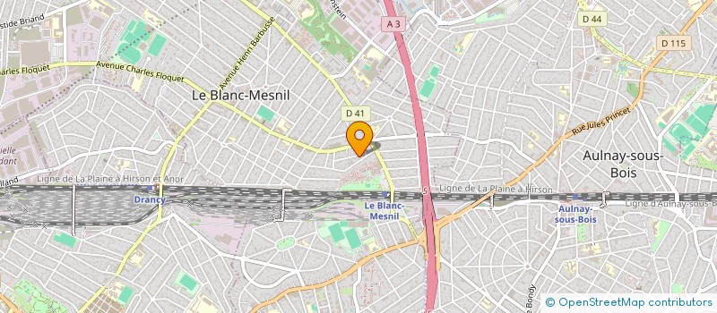 localisation de l'entreprise A.S. IMMOBILIER à LE BLANC-MESNIL