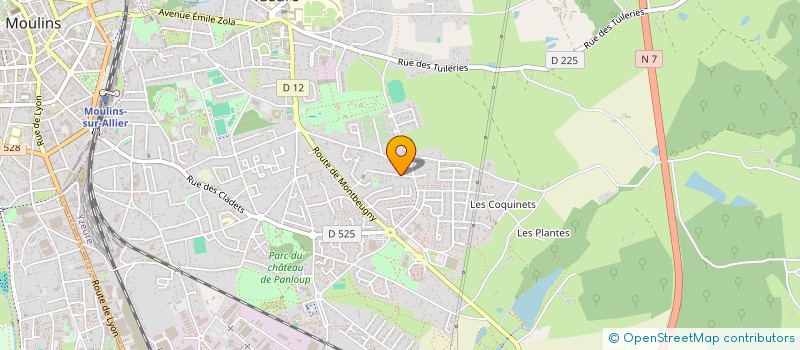 localisation de l'entreprise A.S.J.  YZEURE