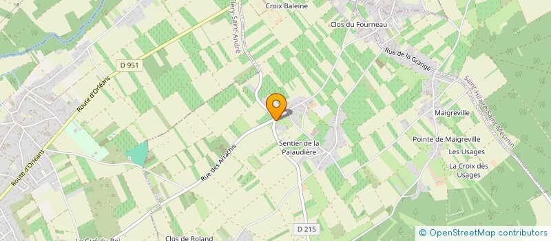 localisation de l'entreprise A.S.J.C.  MEZIERES-LEZ-CLERY