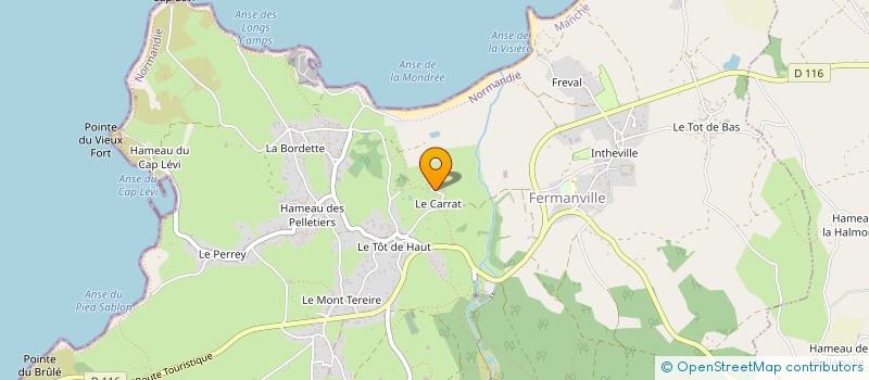 localisation de l'entreprise A.S. JITSU SELF DEFENSE DU VAL DE SAIRE  CHERBOURG-EN-COTENTIN