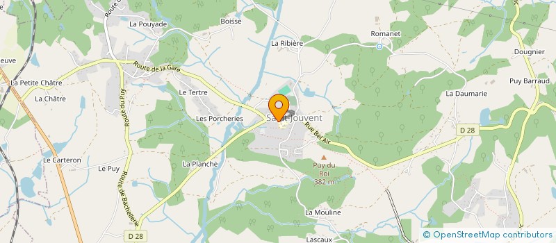 localisation de l'entreprise A.S. JUDO SAINT-JOUVENT/CHAMBORET à SAINT-JOUVENT