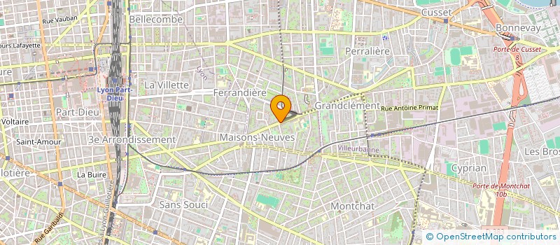 localisation de l'entreprise A.S.K  VILLEURBANNE