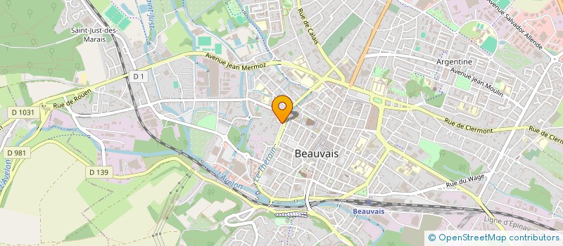 localisation de l'entreprise A.S.L. 45 RUE REPUBLIQUE A CHAUNY AISNE  BEAUVAIS