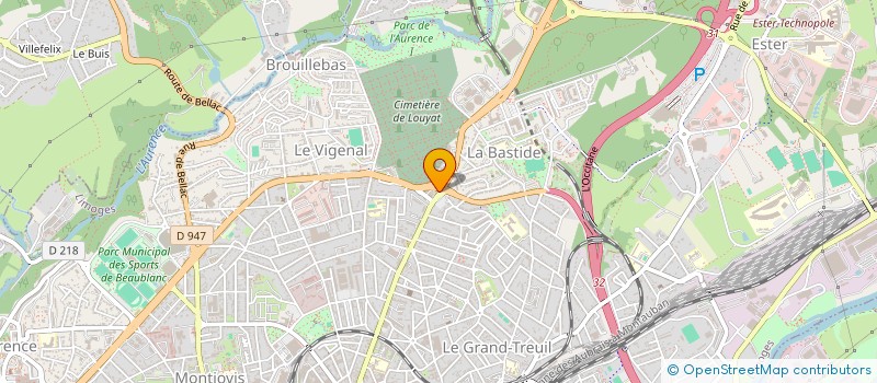 localisation de l'entreprise A.S.L - AIDE ET SERVICES DU LIMOUSIN à LIMOGES
