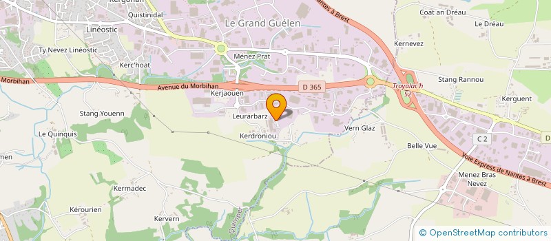 localisation de l'entreprise A S L G DISTRIBUTION  QUIMPER