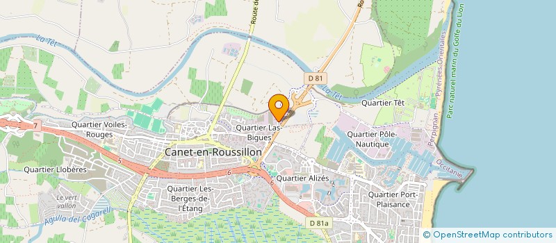 localisation de l'entreprise A.S.M.66  CANET-EN-ROUSSILLON