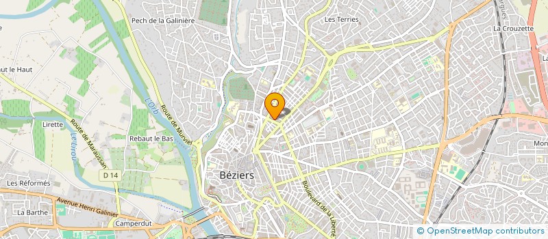 localisation de l'entreprise A.S.M CONSTRUCTION  BEZIERS