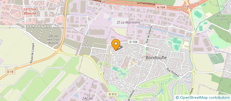 localisation de l'entreprise A.S.M IMMO à BONDOUFLE