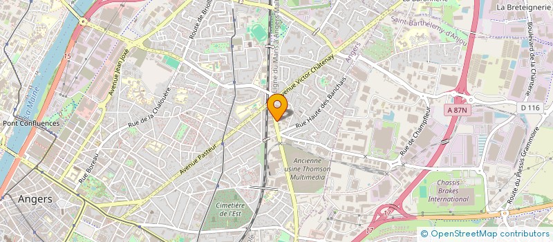 localisation de l'entreprise A.S.M. L'AGENT AUTOMOBILE  ANGERS
