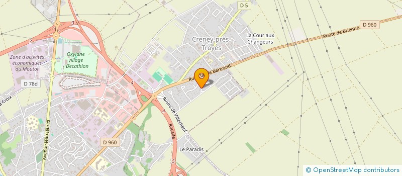 localisation de l'entreprise A.S MACONNERIE  CRENEY-PRES-TROYES