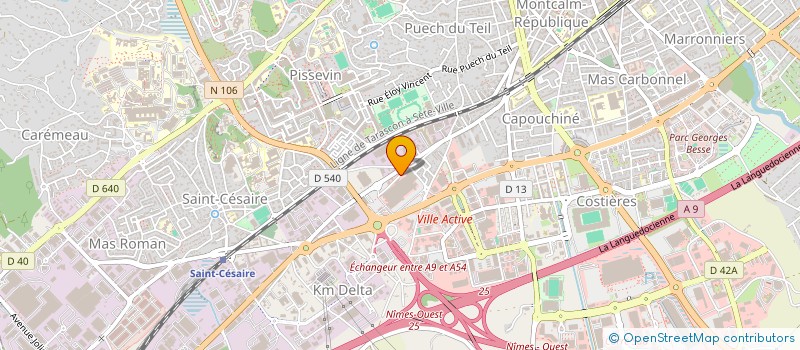 localisation de l'entreprise A.S.N AUTOMOBILE  NIMES