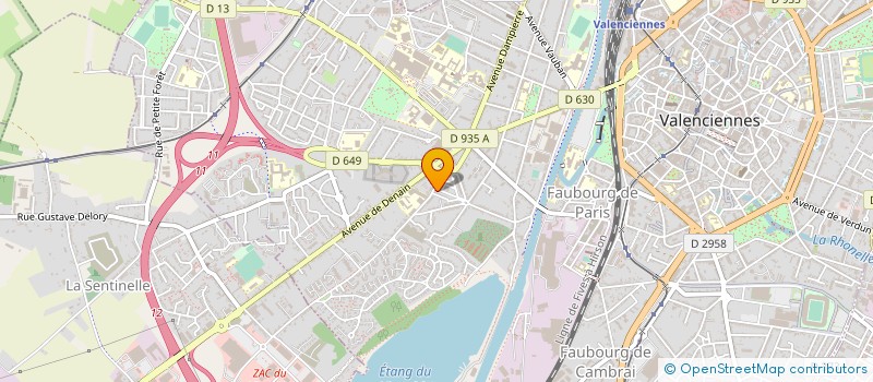 localisation de l'entreprise A S NUNGESSER JEANNE D ARC  VALENCIENNES