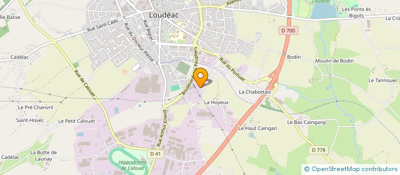 localisation de l'entreprise A.S.O. à LOUDEAC