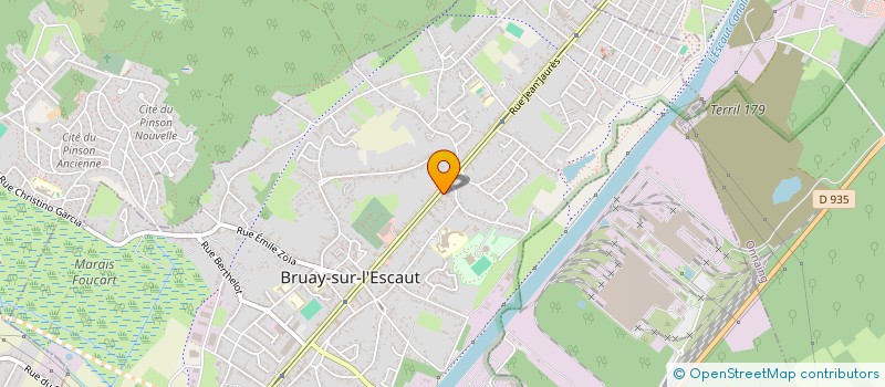 localisation de l'entreprise A S P  BRUAY-SUR-L'ESCAUT