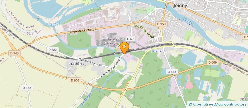 localisation de l'entreprise A.S.P.M. à JOIGNY