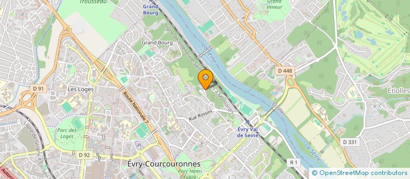 localisation de l'entreprise A.S.P.P.H ECLORE à EVRY-COURCOURONNES