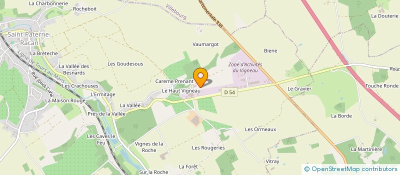 localisation de l'entreprise A.S.P. TECHNOLOGIES à SAINT-PATERNE-RACAN