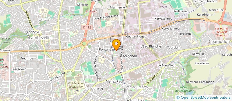 localisation de l'entreprise A.S   PEINTURE à BREST