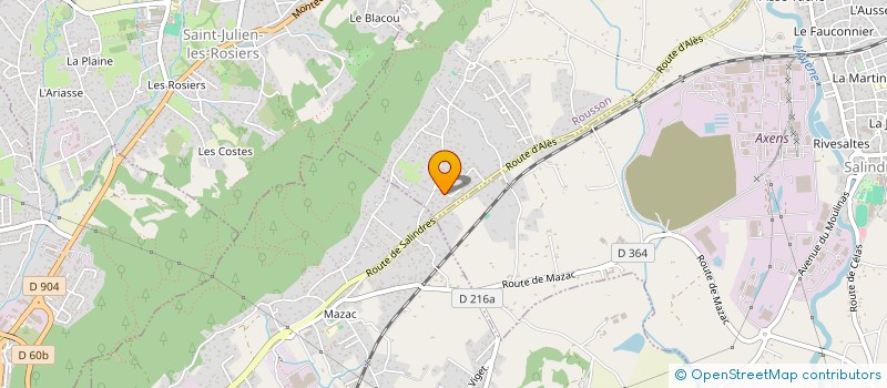 localisation de l'entreprise A.S PETANQUE ROUSSON  ROUSSON