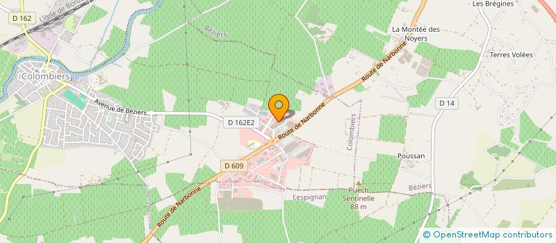 localisation de l'entreprise A S PISCINES à COLOMBIERS