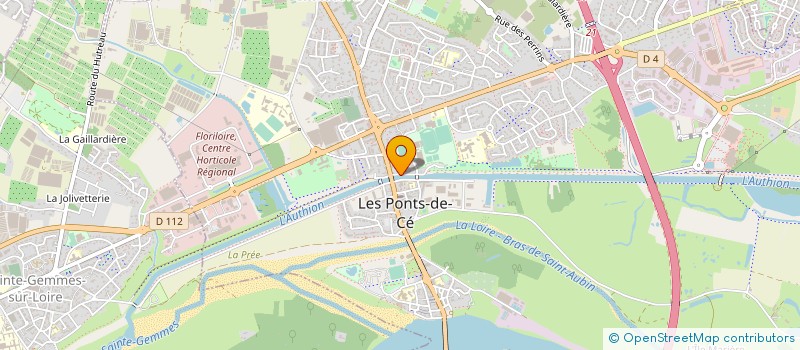 localisation de l'entreprise A S PONTS DE CE  TENNIS  LES PONTS-DE-CE