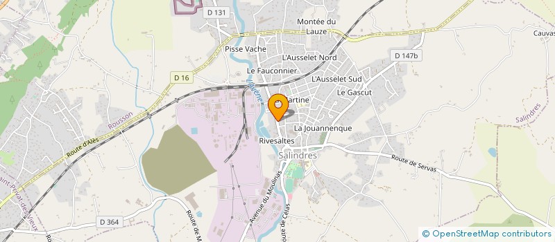 localisation de l'entreprise A.S.R.  SALINDRES