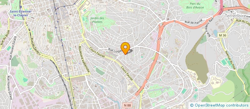 localisation de l'entreprise A.S RECORD  SAINT-ETIENNE