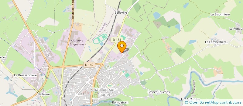 localisation de l'entreprise A.S. SERRURERIE à CHATILLON-SUR-THOUET