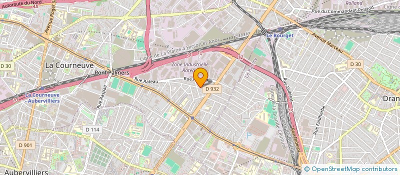 localisation de l'entreprise A S SERVICES à LA COURNEUVE