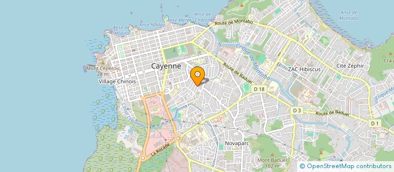 localisation de l'entreprise A.S SERVICES à CAYENNE