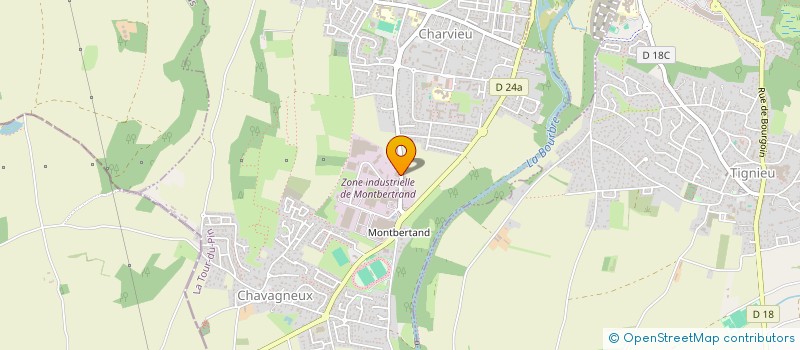 localisation de l'entreprise A.S.T.C  CHARVIEU-CHAVAGNEUX