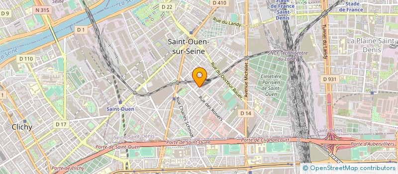 localisation de l'entreprise A.S.T.E.F.I. à SAINT-OUEN-SUR-SEINE