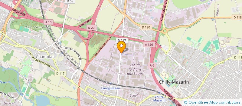 localisation de l'entreprise A S T LOGISTIQUE à CHILLY-MAZARIN
