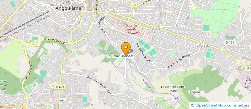 localisation de l'entreprise A S TENNIS CLUB PETIT FRESQUET à ANGOULEME
