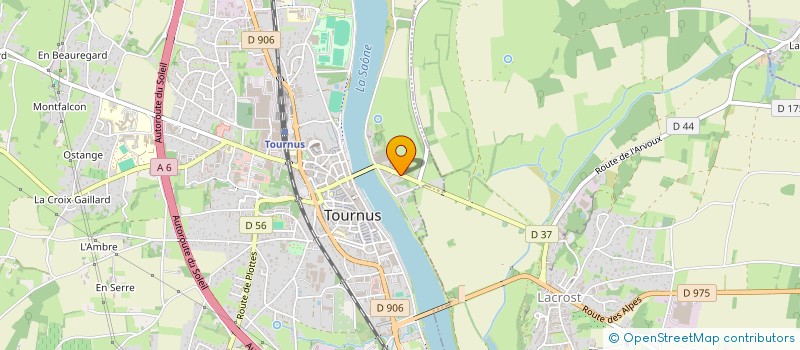 localisation de l'entreprise A.S. TOURNUS FOOTBALL  TOURNUS