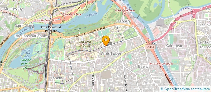 localisation de l'entreprise A.S.U.L. WILD SURF CLUB INSA  VILLEURBANNE