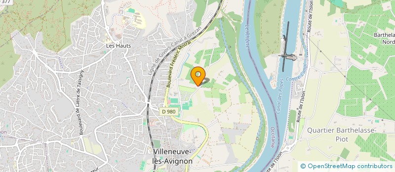 localisation de l'entreprise A S V TENNIS CLUB  VILLENEUVE-LES-AVIGNON