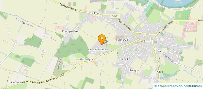 localisation de l'entreprise A SON IMAGE à SANDILLON