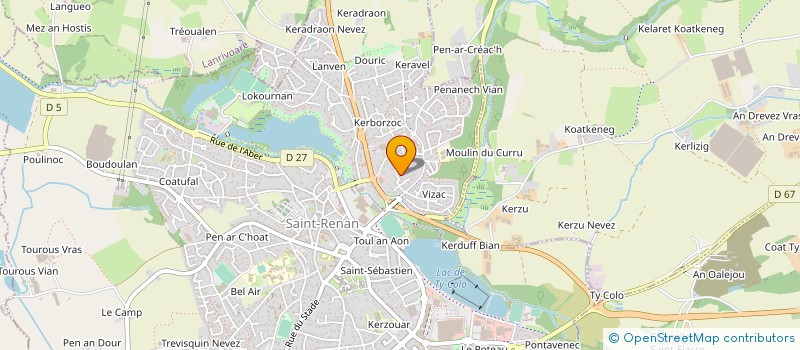 localisation de l'entreprise A STERVINOU à MILIZAC-GUIPRONVEL